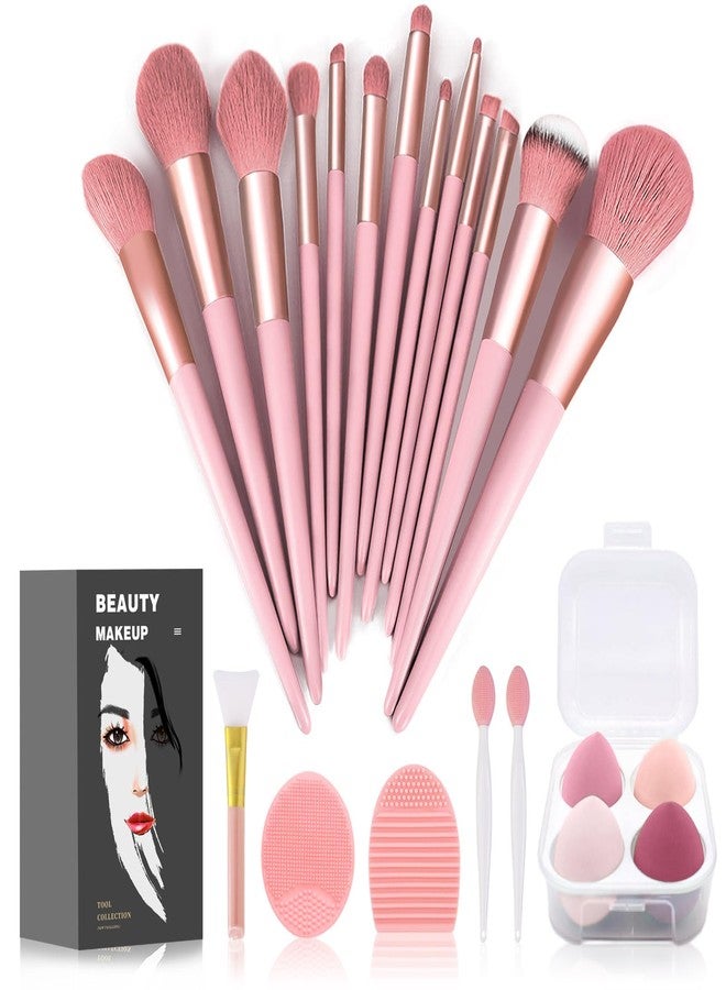 Koccido Makeup Brushes 22 Pcs Makeup Kit,Foundation Brush Eyeshadow Brush Make up Brushes Set (Pink, 22 Piece Set) - Image 1